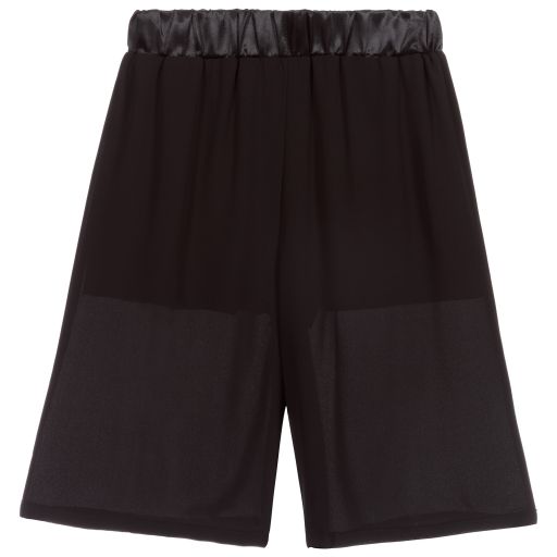 Fun & Fun-Girls Black Chiffon Shorts | Childrensalon Outlet