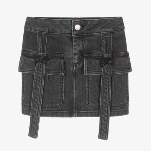 Fun & Fun-Girls Charcoal Stretch Denim Skirt | Childrensalon Outlet