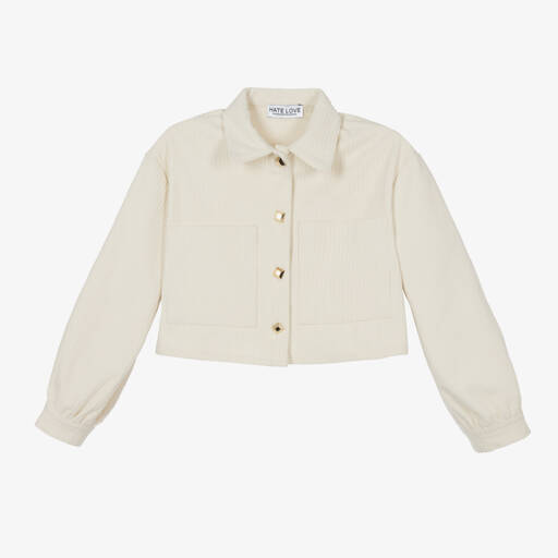 Fun & Fun-Girls Cream Corduroy Blouse | Childrensalon Outlet