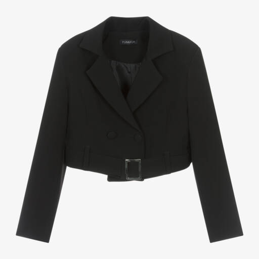Fun & Fun-Girls Elegant Black Short Jacket | Childrensalon Outlet