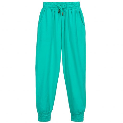 Fun & Fun-Girls Green Cotton Joggers | Childrensalon Outlet