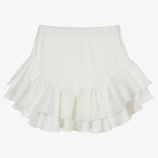 Fun & Fun Шик-Girls Ivory Cotton Jersey Skirt | Childrensalon Outlet