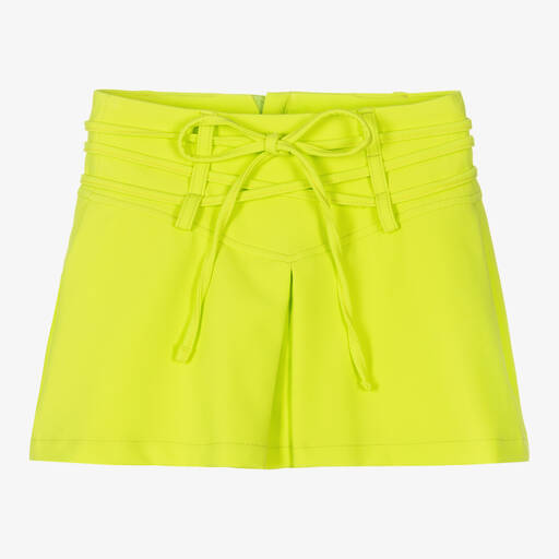 Fun & Fun-Girls Lime Green High Waist Skort | Childrensalon Outlet