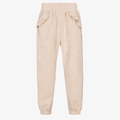 Fun & Fun-Girls Pale Beige Joggers | Childrensalon Outlet