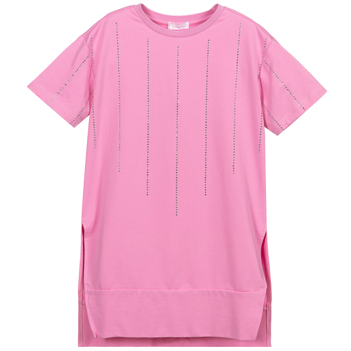 Fun & Fun-Girls Pink Cotton Dress | Childrensalon Outlet