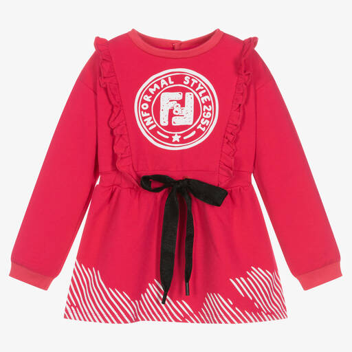 Fun & Fun-Girls Pink Cotton Dress | Childrensalon Outlet