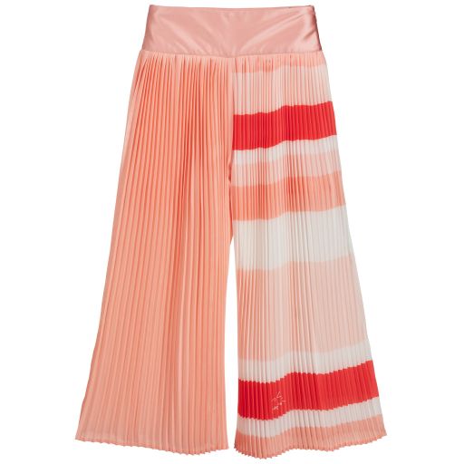 Fun & Fun Couture-Girls Pink Pleated Trousers | Childrensalon Outlet