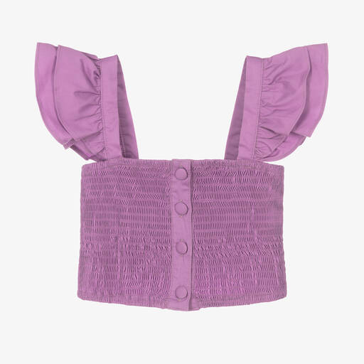 Fun & Fun-Girls Purple Ruffle Top | Childrensalon Outlet