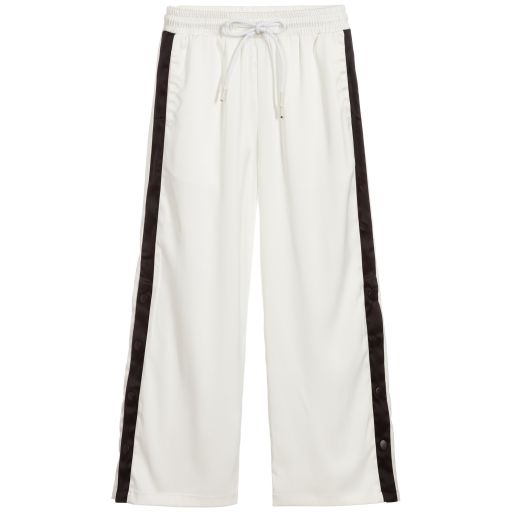 Fun & Fun-Ivory & Black Satin Trousers | Childrensalon Outlet