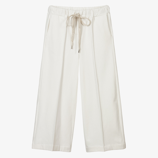 Fun & Fun Chic-Ivory Wide Leg Trousers | Childrensalon Outlet