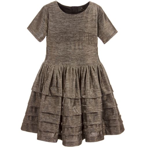 Fun & Fun Couture-Shimmery Gold & Silver Dress | Childrensalon Outlet