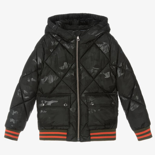 Geox-Boys Black Quilted Jacket | Childrensalon Outlet