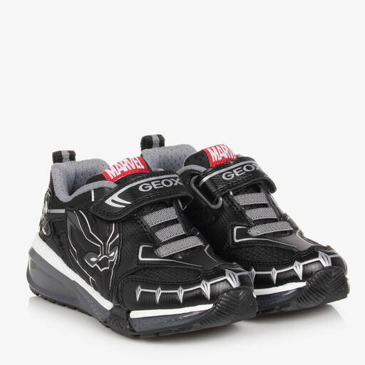 Geox-Boys Black & Silver Marvel Trainers | Childrensalon Outlet