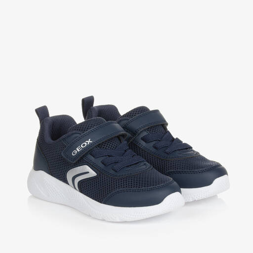 Geox-Синие сетчатые кроссовки из искусственной кожи для мальчиков | Childrensalon Outlet