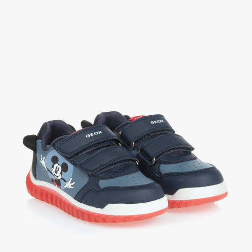 Geox-Boys Blue Light-Up Mickey Trainers | Childrensalon Outlet