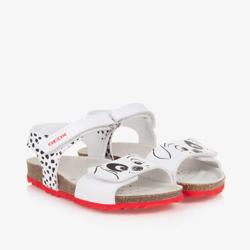 Geox-Girls White 101 Dalmation Disney Sandals | Childrensalon Outlet