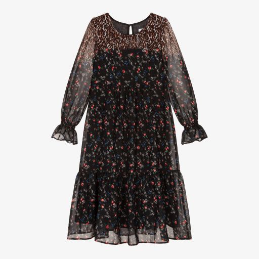 Giamo-Black Chiffon Maxi Dress | Childrensalon Outlet