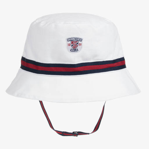 Giamo-Boys White Cotton Sun Hat | Childrensalon Outlet