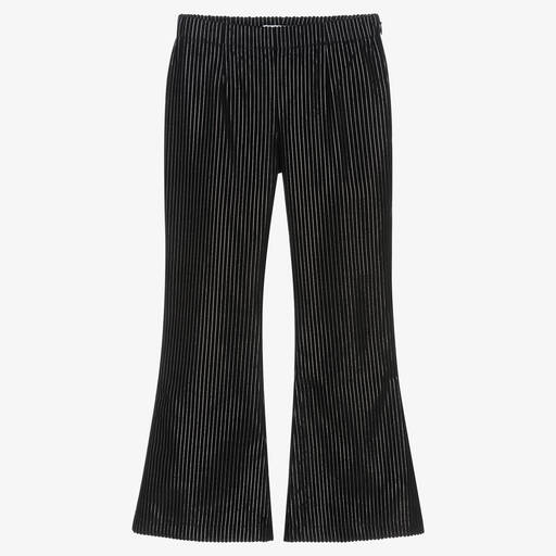 Giamo-Pantalon noir velours fille  | Childrensalon Outlet