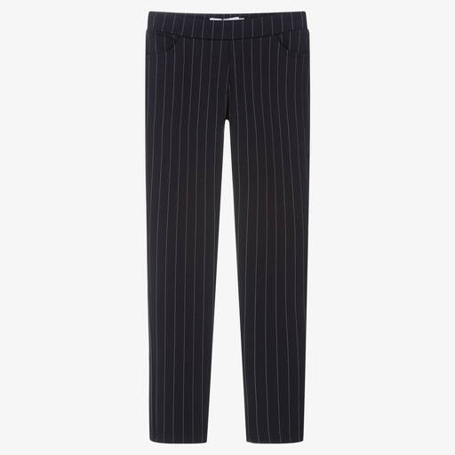 Giamo-Girls Blue Pinstripe Trousers | Childrensalon Outlet