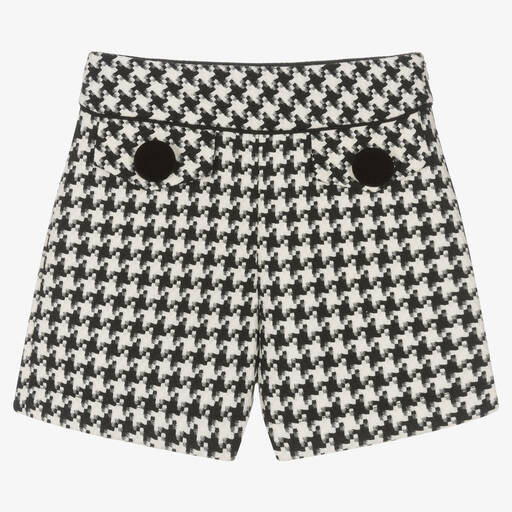 Giamo-Girls Houndstooth Shorts | Childrensalon Outlet