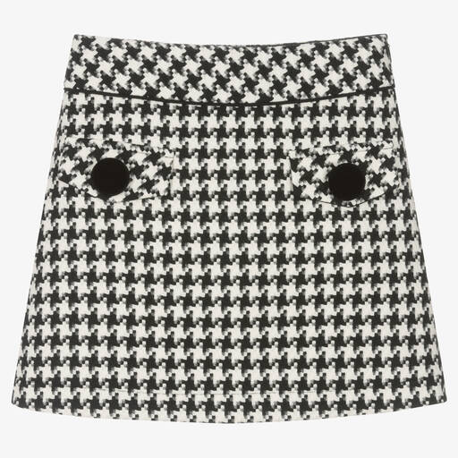 Giamo-Girls Houndstooth Skirt | Childrensalon Outlet