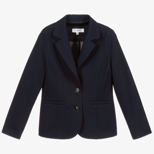Giamo-Girls Navy Blue Blazer | Childrensalon Outlet