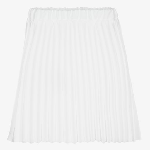 Giamo-Girls White Pleated Skirt | Childrensalon Outlet