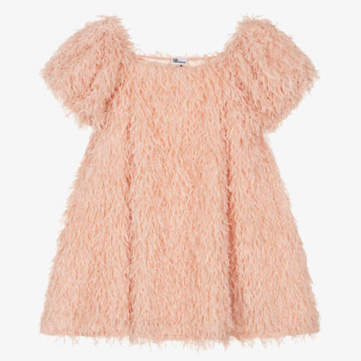 The Tiny Universe-Girls Dusky Pink Fluffy Dress | Childrensalon Outlet