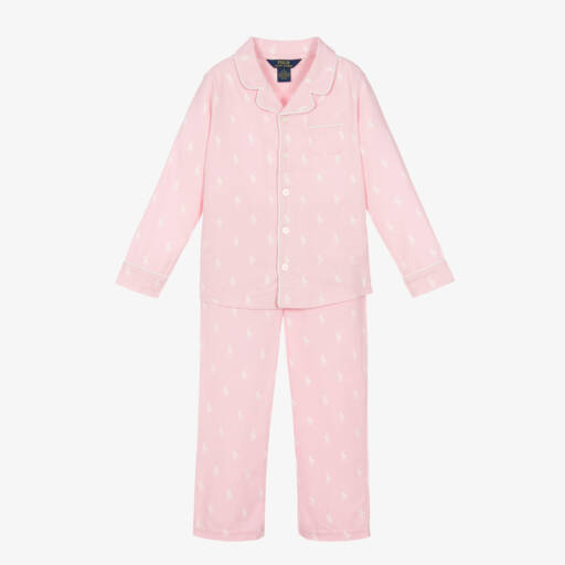 Ralph Lauren-Мягкая розовая хлопковая пижама для девочек | Childrensalon Outlet