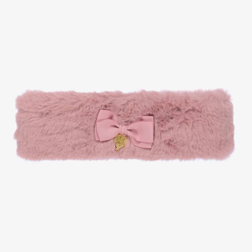 Angel's Face-Girls Pink Faux Fur Headband | Childrensalon Outlet