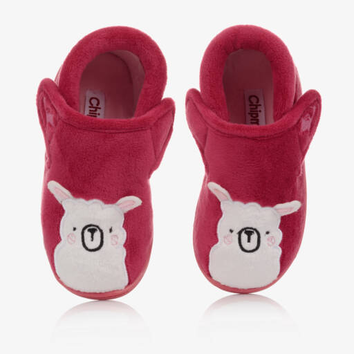 Chipmunks-Girls Pink Plush Llama Slippers | Childrensalon Outlet