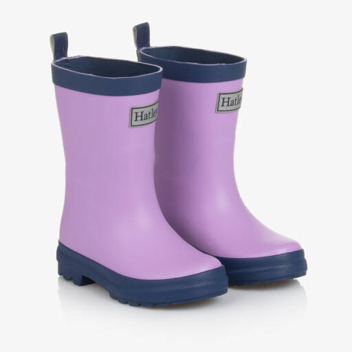 Little Blue House by Hatley-Girls Purple Rain Boots | Childrensalon Outlet