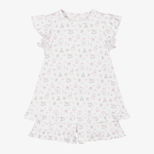 My Little Pie-Girls White & Pink Cotton Pyjamas | Childrensalon Outlet