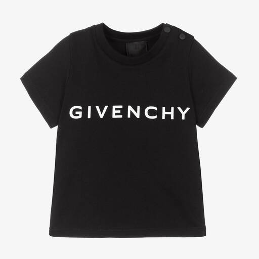 Givenchy-Черная хлопковая футболка для малышей | Childrensalon Outlet
