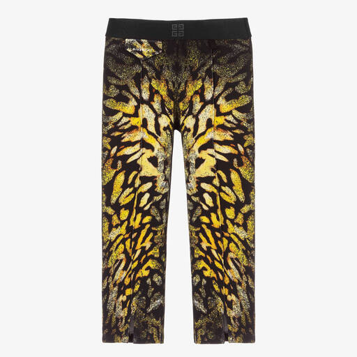 Givenchy-Black Animal Print Trousers | Childrensalon Outlet