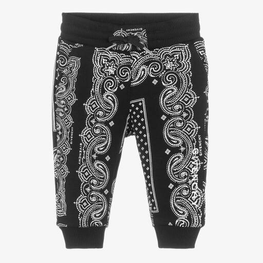 Givenchy-Black Bandana Print Joggers | Childrensalon Outlet