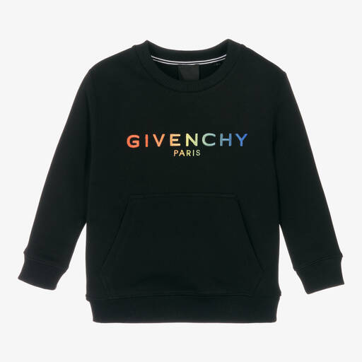 Givenchy-Black Multi Colour Logo Sweatshirt | Childrensalon Outlet