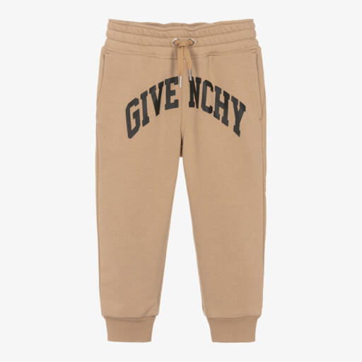 Givenchy-Boys Beige Logo Trousers | Childrensalon Outlet