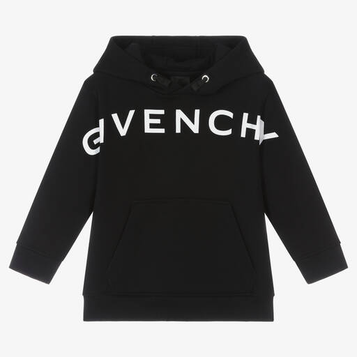 Givenchy-توب هودي 4G قطن جيرسي لون أسود للأولاد | Childrensalon Outlet