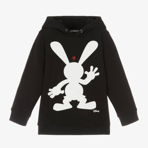 Givenchy-Boys Black Cotton Disney Hooded Top | Childrensalon Outlet