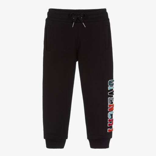 Givenchy-جوغرز قطن جيرسي لون أسود للأولاد | Childrensalon Outlet