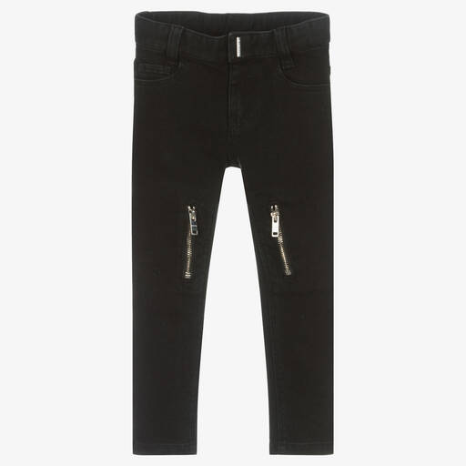 Givenchy-جينز سليم- فيت قطن دنيم لون أسود للأولاد | Childrensalon Outlet