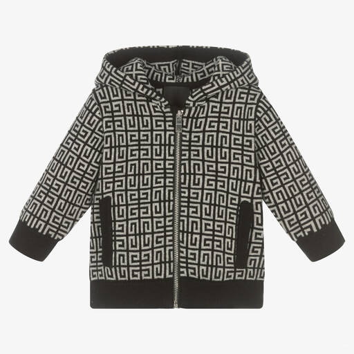 Givenchy-Boys Black & Grey Zip-Up Top | Childrensalon Outlet