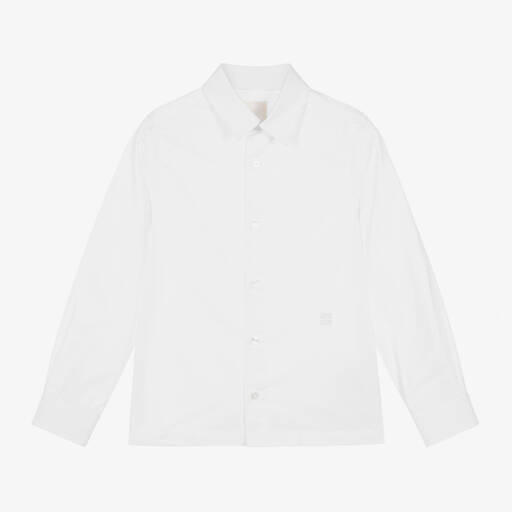 Givenchy-Boys Classic White Woven Shirt | Childrensalon Outlet