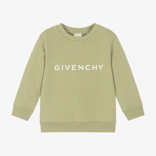 Givenchy-Boys Green Cotton Sweatshirt | Childrensalon Outlet
