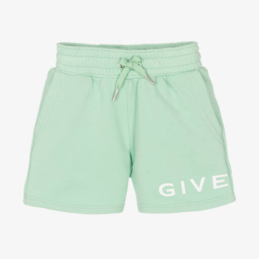 Givenchy-شورت قطن جيرسي لون أخضر للأولاد | Childrensalon Outlet