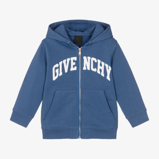 Givenchy-توب بسحاب قطن لون أزرق للأولاد | Childrensalon Outlet