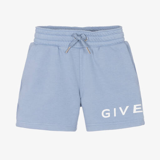 Givenchy-شورت قطن جيرسي لون أزرق وأبيض للأولاد | Childrensalon Outlet