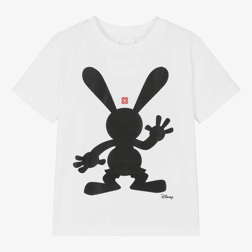 Givenchy-Boys White Cotton Disney & 4G T-Shirt | Childrensalon Outlet